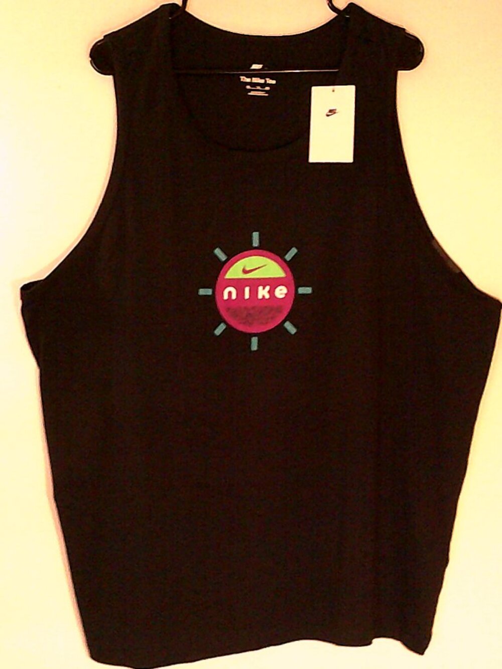 NEW SPORTSWEAR "GFX Sun Tee" MEN'S BLACK MULTI-COLOR TANK TOP 2XL HJ0788-010
